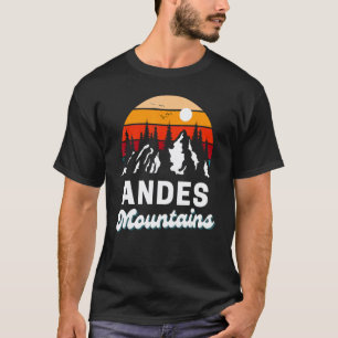 Andes Mountains Outdoor Hiking Nature Retro Souven T-Shirt