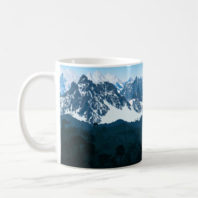 Andes Rainforest: Vintage Jungle Seamless Coffee Mug (Left)
