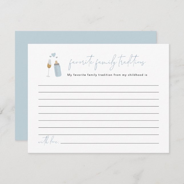 ANDI Blue Poppin Bottles Family Traditions Enclosu Enclosure Card (Front/Back)