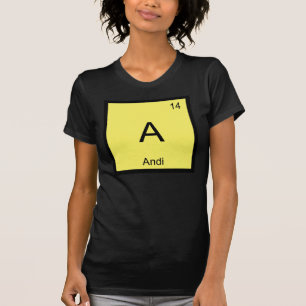 Andi Name Chemistry Element Periodic Table T-Shirt