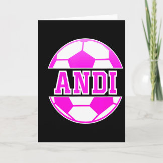 Andi Name Girls Soccer Play Football Sports Fan Ba Card