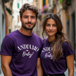 Andiamo Adult Italian Travel T-Shirt Mom & Dad 