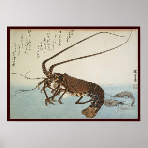 Ando Hiroshige Sheet Lobster and Shrimps Poster