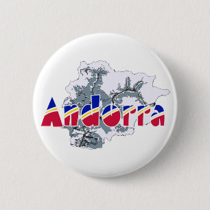 Andorra 6 Cm Round Badge