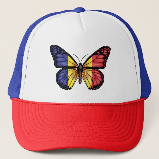 Andorra butterfly monarch flag trucker hat (Front)