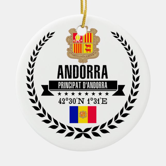Andorra Ceramic Tree Decoration (Front)