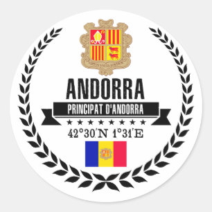 Andorra Classic Round Sticker