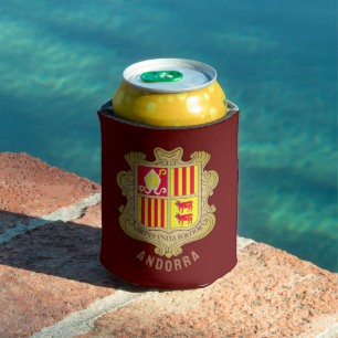 Andorra coat of arms can cooler