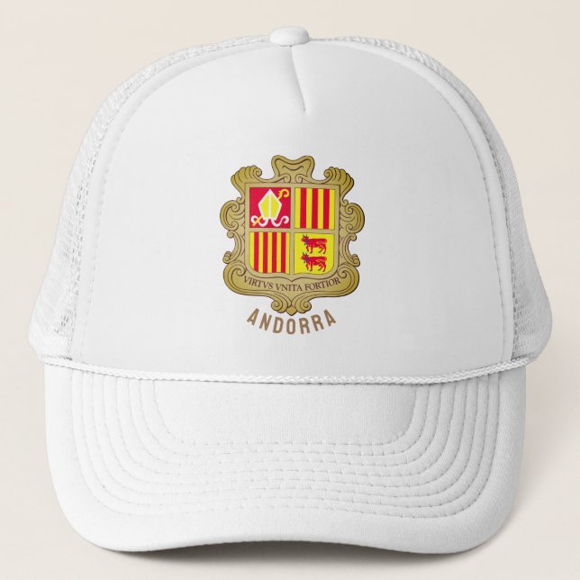 Andorra coat of arms trucker hat (Front)