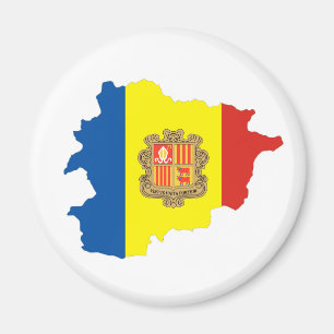 andorra country flag map shape symbol silhouette magnet