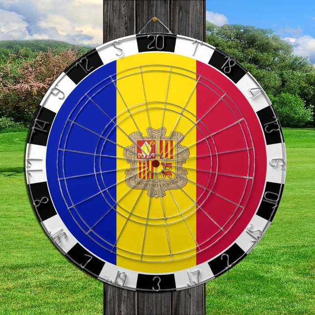 Andorra Dartboard, game board, Andorran Flag Dartboard (Creator Uploaded)