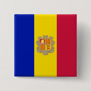Andorra Flag 15 Cm Square Badge