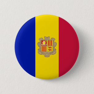 Andorra Flag 6 Cm Round Badge