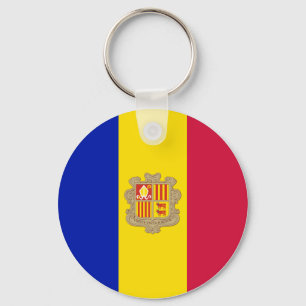 Andorra Flag Key Ring