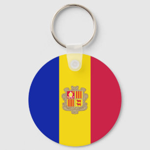 Andorra Flag Key Ring