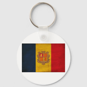 Andorra Flag Key Ring