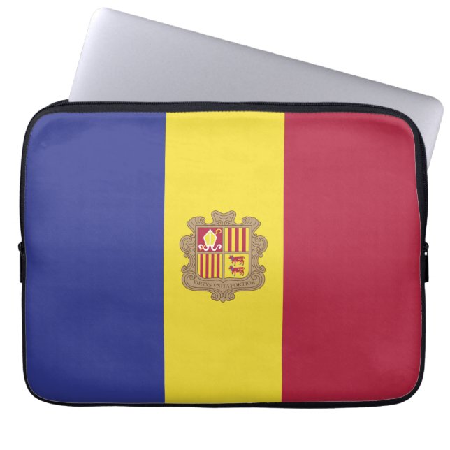 Andorra flag laptop sleeve (Front)