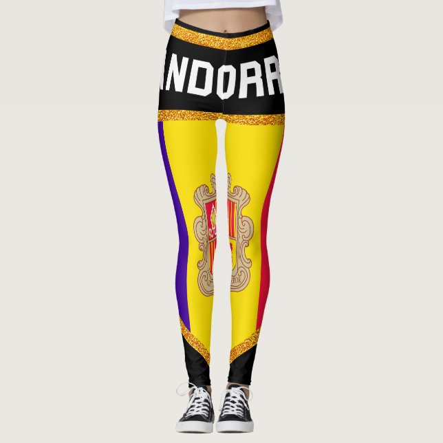 Andorra Flag Leggings (Front)
