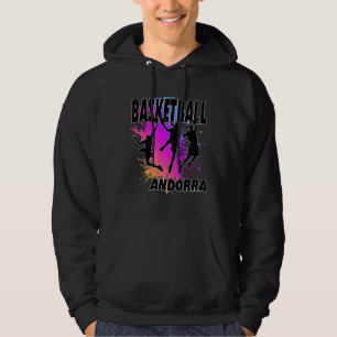 Andorra Flag Love Playing Basketball Hoodie