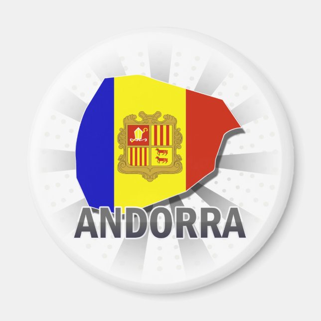 Andorra Flag Map 2.0 Magnet (Front)