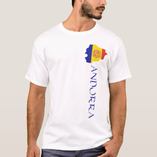 Andorra Flag Map T-Shirt