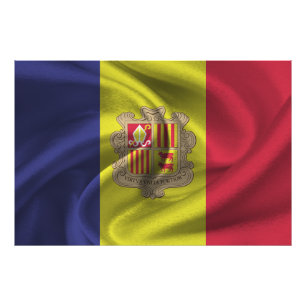 Andorra Flag Photo Print