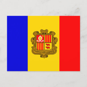 andorra flag postcard
