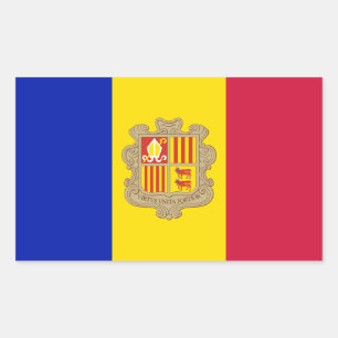 Andorra flag rectangular sticker