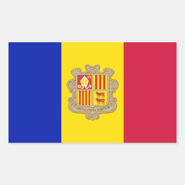 Andorra flag rectangular sticker (Front)