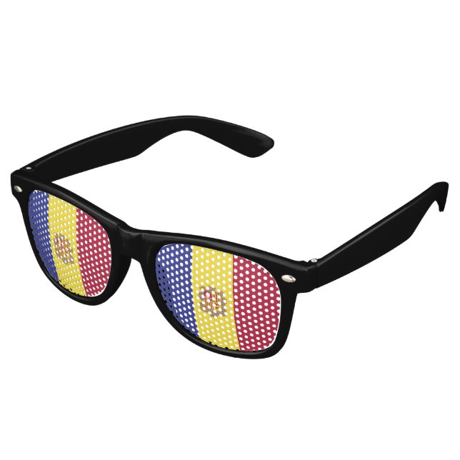 Andorra flag retro sunglasses (Angled)