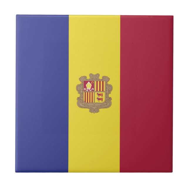 Andorra flag tile (Front)