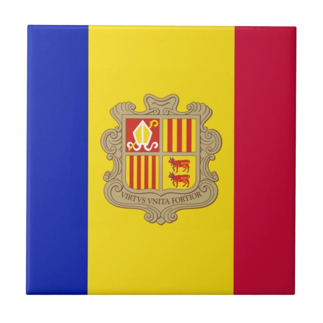 Andorra Flag Tile (Front)
