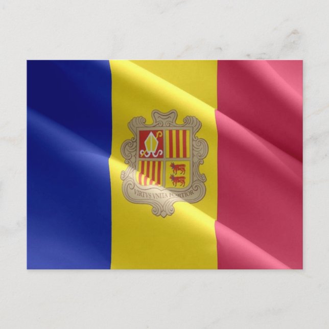 Andorra - Flag Waving - Postcard (Front)