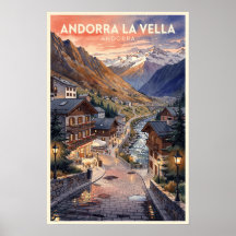 Andorra la Vella Retro Travel