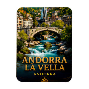 🗺️ Andorra La Vella Souvenir European Travelers Magnet