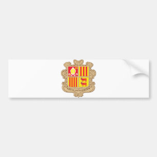 Andorra Official Coat Of Arms Heraldry Symbol Bumper Sticker