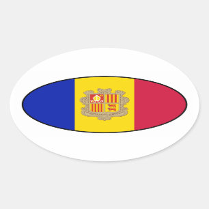 Andorra Oval Flag Sticker