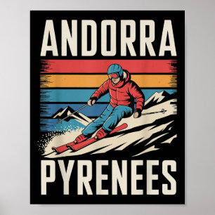 Andorra Pyrenees Ski Resort, Fun Alpine Skiing  Poster