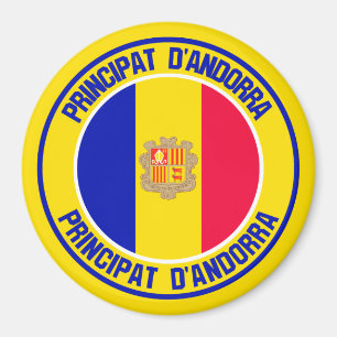 Andorra Round Emblem Magnet