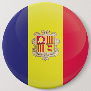 Andorra  Round Icon Flag 6 Cm Round Badge