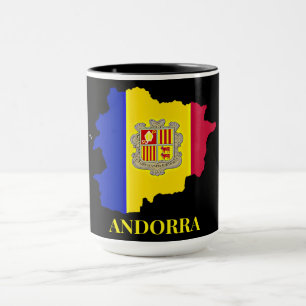 Andorra Silhouette, flag, Mug