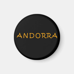 Andorra text design magnet
