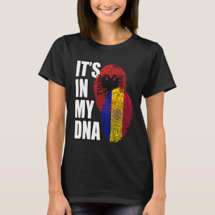 Andorran And Albanian Mix DNA Flag Heritage T-Shirt