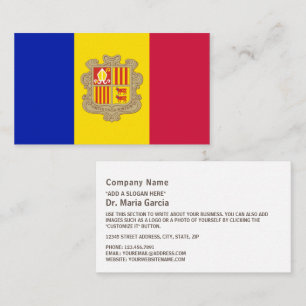 Andorran Flag, Flag of Andorra Business Card