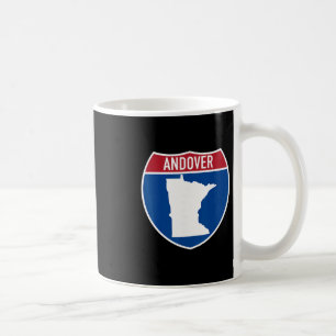 Andover Minnesota Map Highway Interstate Sign Souv Coffee Mug