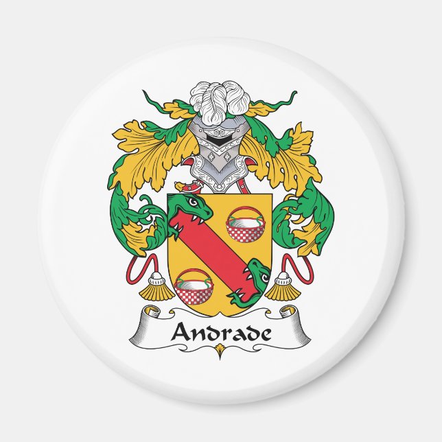Andrade Family Crest Magnet (Front)