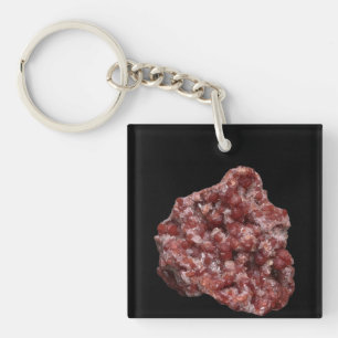 Andradite Garnet and Calcite Cluster Key Ring