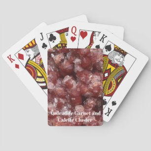 Andradite Garnet and Calcite Cluster  Playing Cards