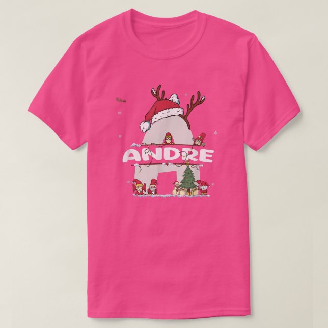 Andre Christmas Shirt w Andre Name for funny Xmas  (Design Front)