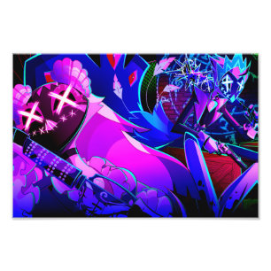 Andre & Stella Halloween Slasher   Helluva Boss   Photo Print